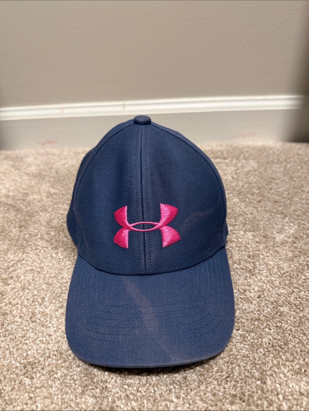 Under Armour Kids Navy Cap with Pink Logo
